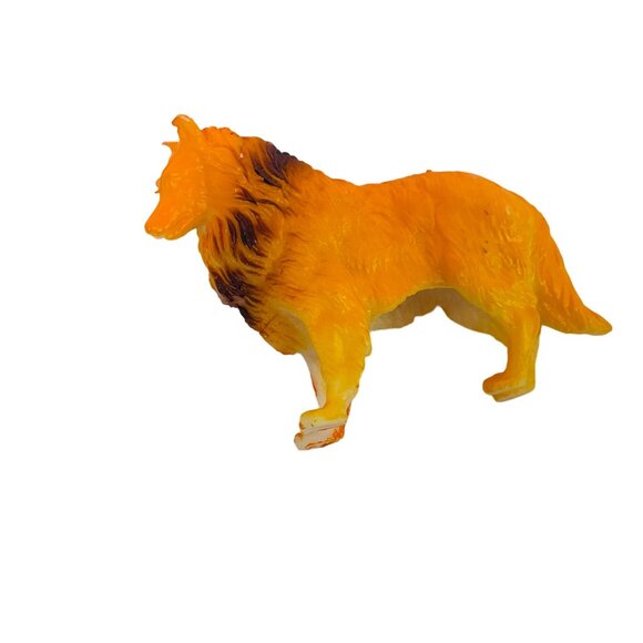 Vintage Plastic Collie Dog Figurine Toy - Picture 3 of 6